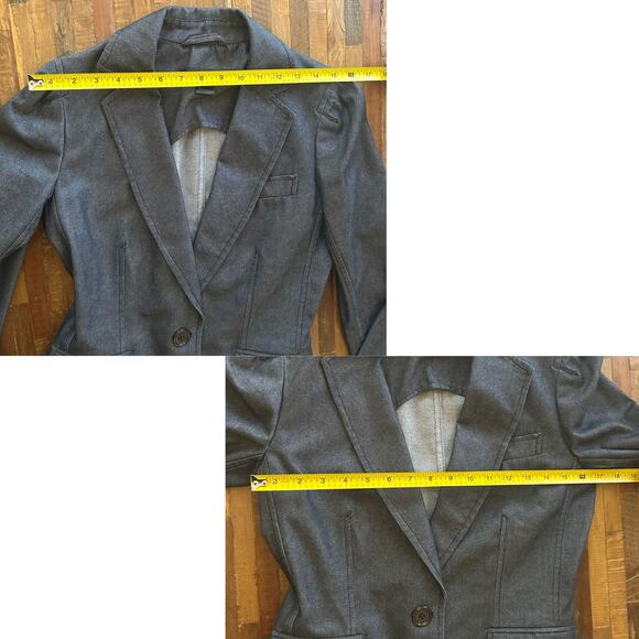 Marc Jacobs Dark Denim Fitted Blazer/Jacket, Size 6 MINT. - Picture 6 of 11